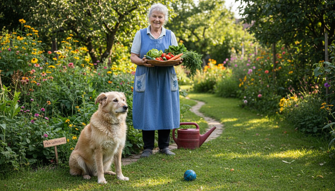 Ein Hund, der sich regelmäßig im Garten aufhält und dort herumtollt, stärkt ganz nebenbei sein Immunsystem.