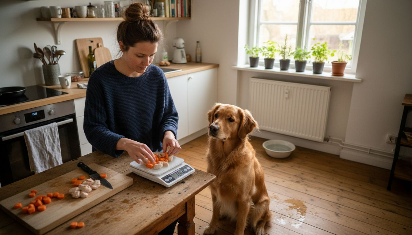 Gemeinsames Zubereiten von gesundem Hundefutter: Mensch und Vierbeiner in Aktion